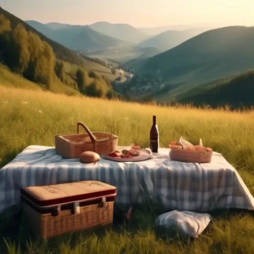 Пікнік з видом на долину — місця без людей