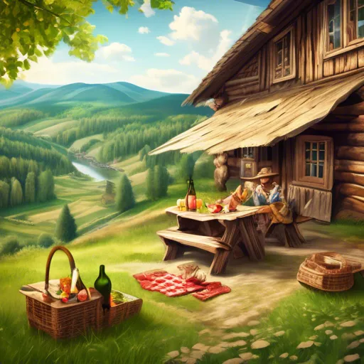 Пікнік з видом на долину — місця без людей