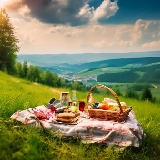 Пікнік з видом на долину — місця без людей